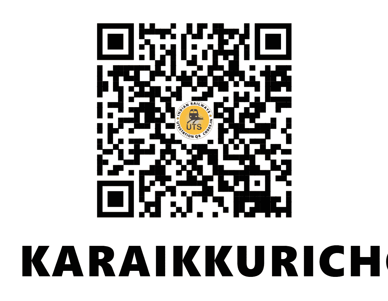 UTS QR Code for KARAIKKURICHCHI - KARK - SR (TAMIL NADU)